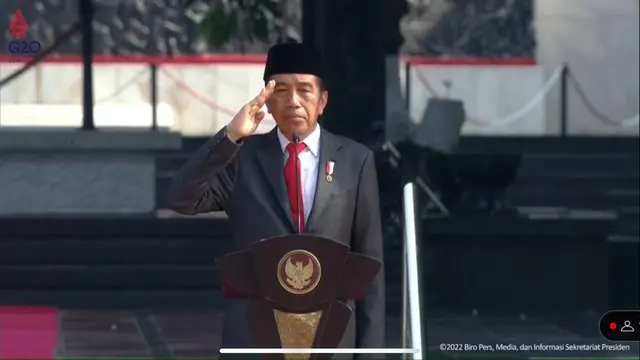 Presiden Joko Widodo (Jokowi) memimpin upacara peringatan Hari Kesaktian Pancasila yang dilaksanakan di Monumen Pancasila Sakti, Lubang Buaya, Jakarta Timur