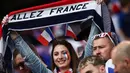Laga kedua tim berlangsung ketat dan sengit. (FRANCK FIFE/AFP)