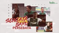 Senjata baru Persebaya, Hansamu Yama, Amido Balde, Damian Lizio. (Bola.com/Dody Iryawan)