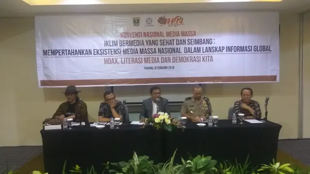 peringatan Hari Pers Nasional (HPN), Padang, Kamis (8/2/2018).