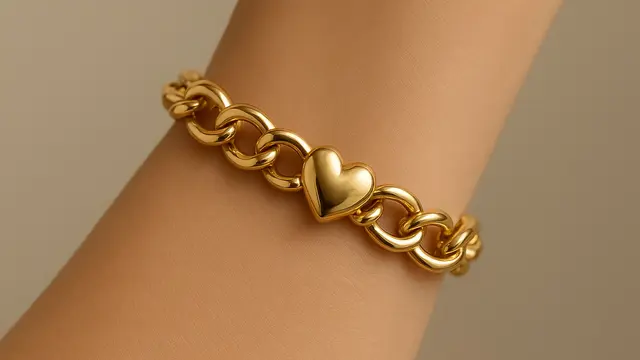 7 Model Gelang Emas Rantai Kombinasi Love Tren 2025, Desain Elegan untuk Tampil Mewah dan Romantis