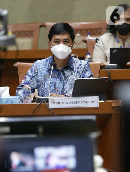 Wakil Menteri Kesehatan Dante Saksono Harbuwono mengikuti rapat kerja dengan Komisi IX DPR di Kompleks Parlemen, Senayan, Jakarta, Senin (23/5/2022). Rapat membahas kondisi terkini kasus hepatitis akut dan penjelasan persiapan pelaksanaan vaksinasi di Bulan Imunisasi Anak Nasional (BIAN) dan Bulan Imunisasi Anak Sekolah (BIAS) Tahun 2022. (Liputan6.com/Angga Yuniar)