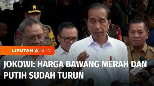 VIDEO: Tinjau Harga Pangan di Pasar Karawang, Jokowi: Harga Bawang Merah dan Putih Sudah Turun