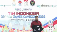 Menteri Pemuda dan Olahraga (Menpora), Dito Ariotedjo, resmi melepas kontingen Indonesia untuk SEA Games ke-32 Kamboja di Lapangan Kementerian Pemuda dan Olahraga (Kemenpora), Jakarta, Selasa (2/5/2023). (Liputan6.com/Herman Zakharia)