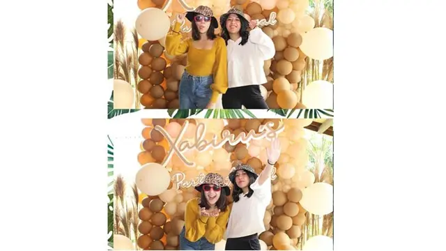 Di acara pesta ulang tahun Xabiru juga terdapat photobooth loh.