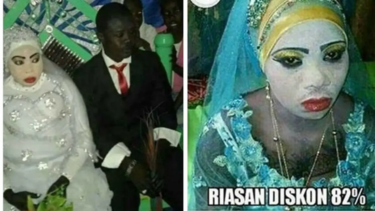 6 Potret Pengantin Terlihat Tertekan Karena Salah Pilih MUA, Riasan Harga Nawar