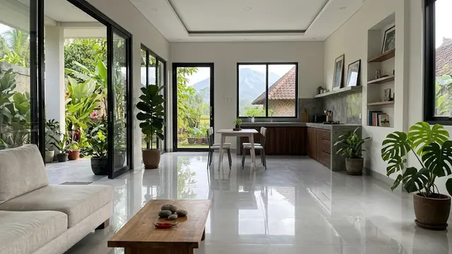 Keramik Terang Ukuran Besar untuk Efek Seamless