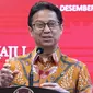 Menteri Kesehatan RI Budi Gunadi Sadikin memberikan keterangan pers usai sesi 'Penyerahan DIPA dan Buku daftar Alokasi Transfer ke Daerah Tahun Anggaran 2023' di Istana Negara Jakarta pada Kamis, 1 Desember 2022. (Dok Biro Pers Sekretariat Presiden RI)