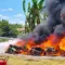 Detik-Detik Api Melalap Parkiran Pabrik di Demak, 26 Motor Hangus