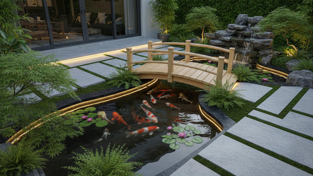 7 Desain Kolam Ikan Estetik di Teras Rumah 2025, Bikin Hunian Makin Asri dan Menenangkan