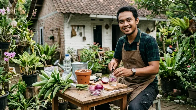 Cara Stek Alpukat dengan Bawang Merah. AI Generated