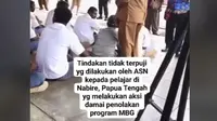 ASN yang Tendang Siswa Demo Tolak Makan Bergizi Gratis di Papua Bikin Video Permintaan Maaf. foto: TikTok @callmynayakh