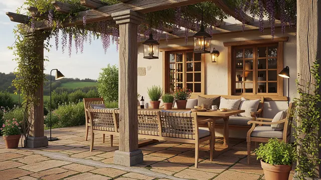 Desain Teras Rumah di Desa Tanpa Keramik (Image by Gemini)