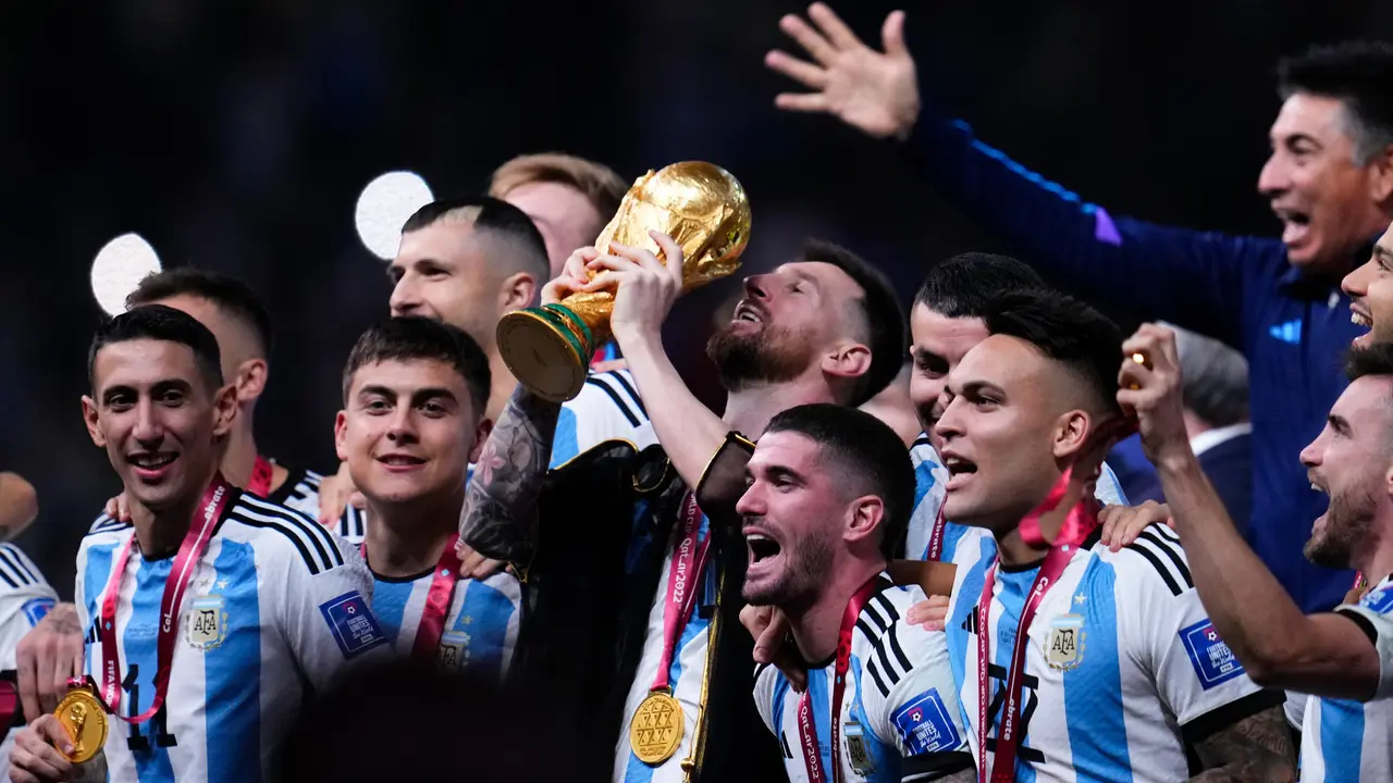 Selebrasi Pemain Argentina Usai Juara Piala Dunia 2022