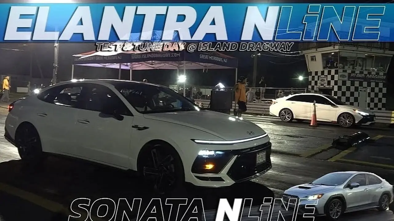 Ajang drag race yang diabadikan kanal ImportRace di YouTube, Hyundai Sonata N Line (Autoevolution)