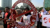 Peringatan Hari Anak Nasional di CFD Bundaran HI, Jakarta Pusat, Minggu (24/7/2016). (Liputan6.com/Johan Tallo)