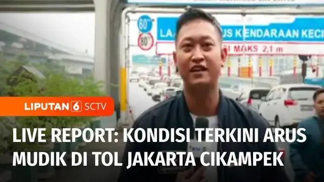 Untuk mengetahui situasi terkini di Tol Jakarta Cikampek, sudah ada rekan Aditya Eko Utomo dan juru kamera Gilang Robi, di pintu masuk Tol Layang Mohamed Bin Zayed.