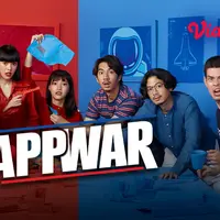 Dapatkah Bomb dan June kembali bersama setelah persaingan startup mereka? Temukan jawabannya di film App War hanya di Vidio. (Dok. Vidio)