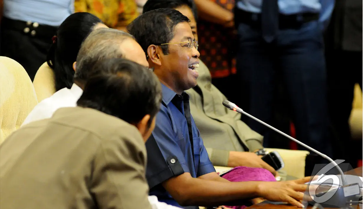 Sekjen DPP Partai Golkar Idrus Marham menyebut Munas Golkar yang baru saja dilaksanakan adalah Munas yang sangat luar biasa, Jakarta, Jumat (5/12/2014). (Liputan6.com/Andrian M Tunay)