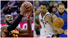 Bintang Cleveland Cavaliers, LeBron James dan pemain Utah Jazz, George Hill, dinobatkan sebagai pemain terbaik NBA wilayah Timur dan Barat pekan ini. (AP Photo)