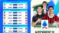 Dapatkan jadwal live streaming Serie A 2024/25 matchweek ke 24 di Vidio. Jangan lupa saksikan aksi para pemain dunia dari tim-tim Italia hanya di layanan OTT Vidio. (sum. doc. vidio.com)