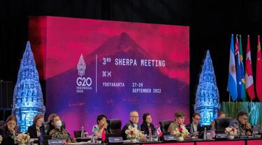 Sherpa G20 ke-3 di Yogyakarta dengan fokus utama penyusunan draf leaders’ declaration sebagai dokumen yang akan diadopsi pada Konferensi Tingkat Tinggi G20 15-16 November mendatang.