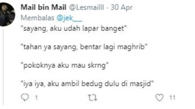 cuitan kocak batalin puasa
