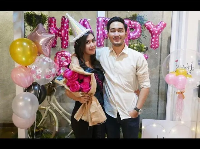 Syahnaz Sadiqah dapat kejutan ulang tahun dari kekasih (Foto: Instagram)