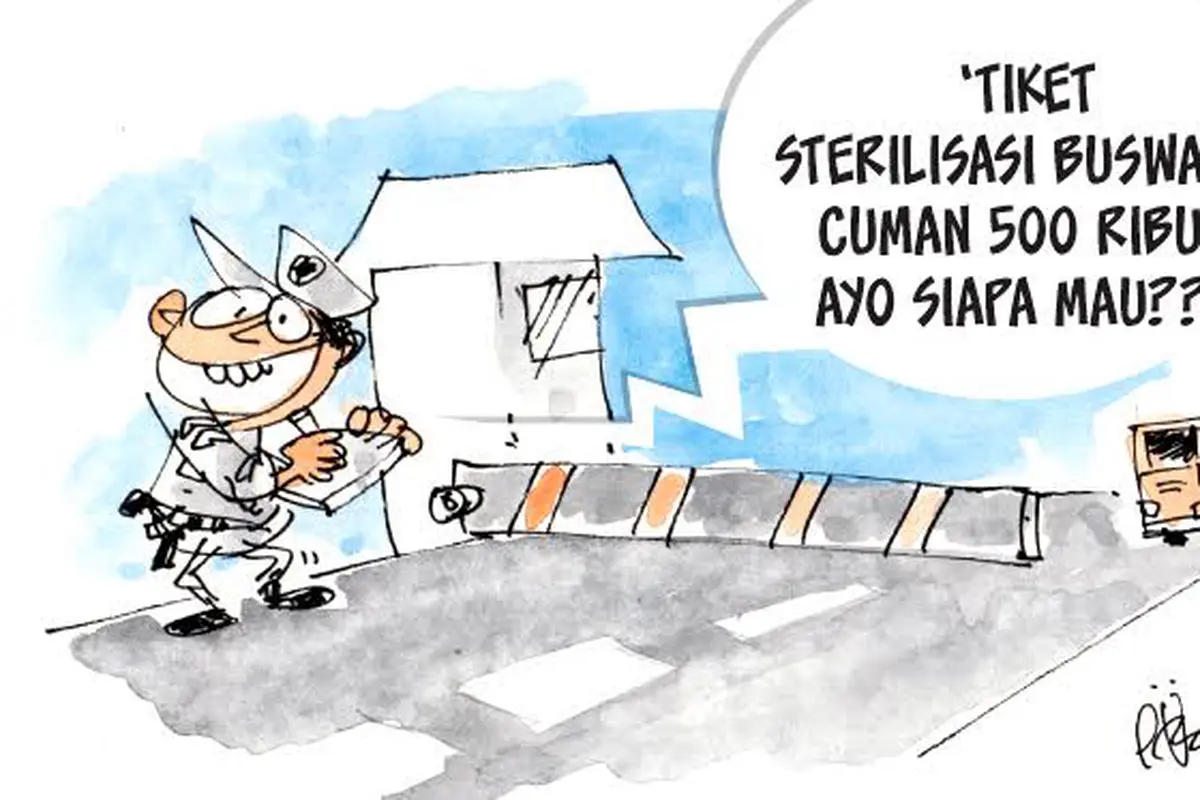kartun sterilisasi jalur transjakarta