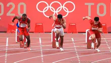 Pada Olimpiade 2020 Tokyo, Lalu Muhammad Zohri (tengah) mencatatkan waktu 10,26 detik dan terhenti pada babak heat atau penyisihan. (Dok NOC Indonesia)