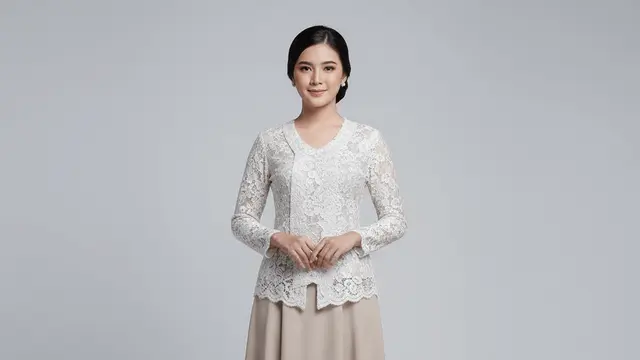 Model Kebaya Brokat dengan Rok Payung by Gemini