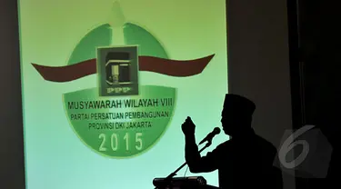Ketua Umum Partai PPP, Romahurmuziy menghadiri Pembukaan Musyawarah Kerja Wilayah PPP DKI Jakarta, Senin (23/2/2015). Romahurmuziy yakin partai PPP akan menjadi peringkat nomer satu dalam pemilu yang akan datang. (Liputan6.com/JohanTallo)