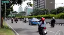 Pemprov DKI Jakarta berencana memberlakukan pelarangan sepeda motor melintas di tujuh ruas jalan di Jakarta yakni Jalan Garuda, Jalan Angkasa, Jalan Soepomo, Jalan Minangkabau, Jalan Saharjo serta Jalan Otista Raya. (Liputan6.com/Faizal Fanani)