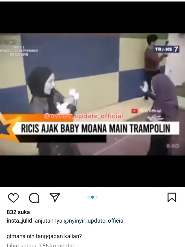 Ria Ricis Tuai Kritik Usai Ajak Baby Moana Main Trampolin di Usia 2 Bulan