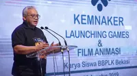 Kementerian Ketenagakerjaan meluncurkan film animasi dan games karya siswa pelatihan dari Balai Besar Pengembangan Latihan Kerja (BBPLK) Bekasi.