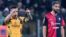 Berkat kemenangan ini, Inter Milan ada di posisi kedua dengan selisih hanya satu poin saja Atalanta sebagai pemuncak klasemen sementara Liga Italia. (Gianluca Zuddas/LaPresse via AP)