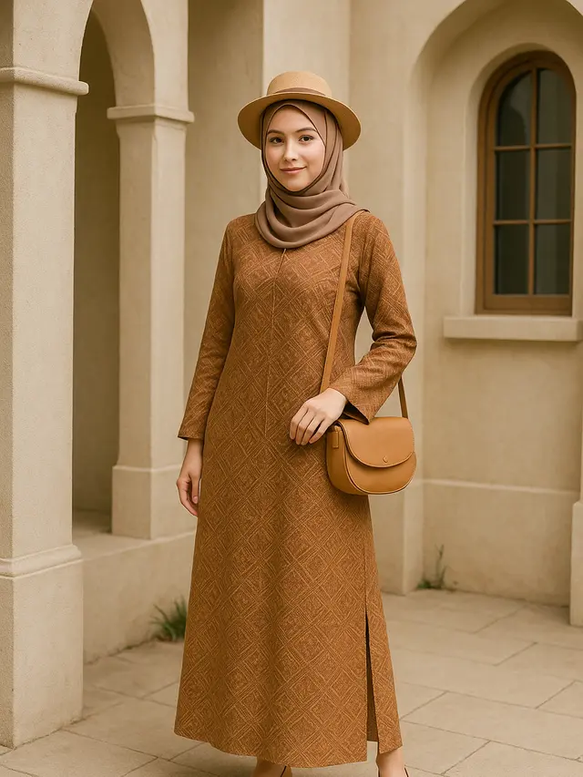 Rekomendasi Gamis Batik Belah Samping, Tampil Trendi dan Anggun