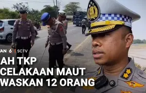 Polisi Gelar Olah TKP Kecelakaan Maut 12 Korban Tewas di Pantura Indramayu