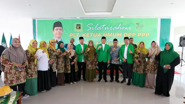 Plt Ketua Umum PPP Muhamad Mardiono bersilaturahmi kepada Ketua Pengurus Wilayah (PW) Muhammadiyah Sulawesi Utara KH Ahmad Al Jufri dan Ketua PW Aisyiyah Hasmirah Said. (Istimewa)