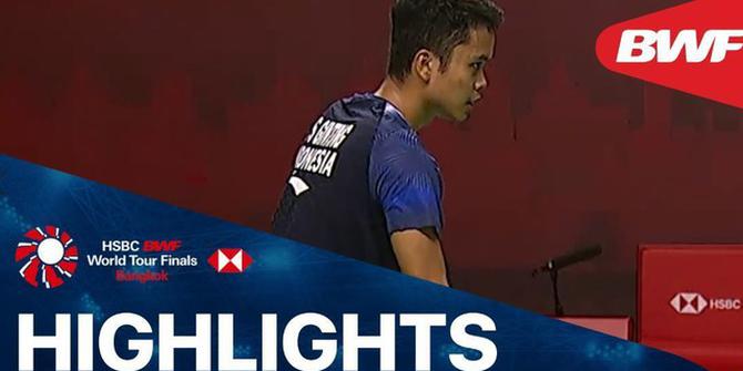 VIDEO: Anthony Ginting Kalahkan Wakil Malaysia di BWF World Tour Finals 2020