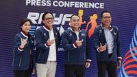 Konferensi Pers Presale Raya Run bersama Direktur Bisnis Bank Raya, Kicky Andrie Davetra, Walikota Surabaya Eri Cahyadi dan COO 20FIT Novi Eastiyanto.