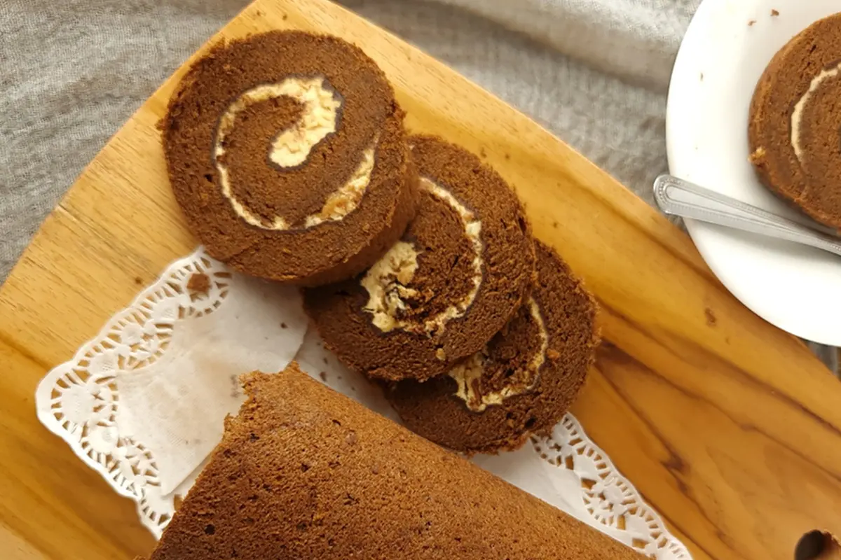 bolu gulung cokelat