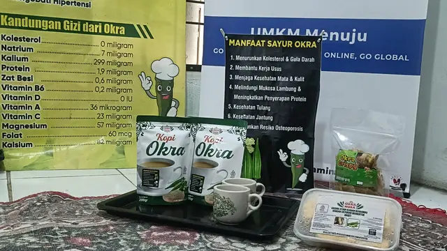 Produk UMKM Kopi Okra yang digeluti oleh kelompok tani wanita di Pekanbaru.