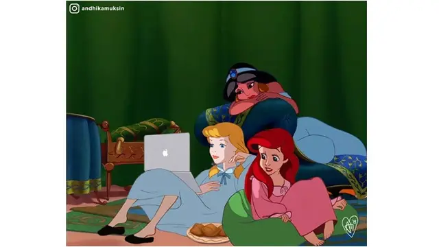 7 Ilustrasi Jika Para Karakter Disney Hidup di Masa Sekarang, Bikin Geleng Kepala