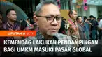 Presiden Joko Widodo membuka pameran UMKM di JCC Senayan, Jakarta, Kamis pagi. Pameran ini diadakan dalam rangka membuka pintu global untuk UMKM Indonesia.