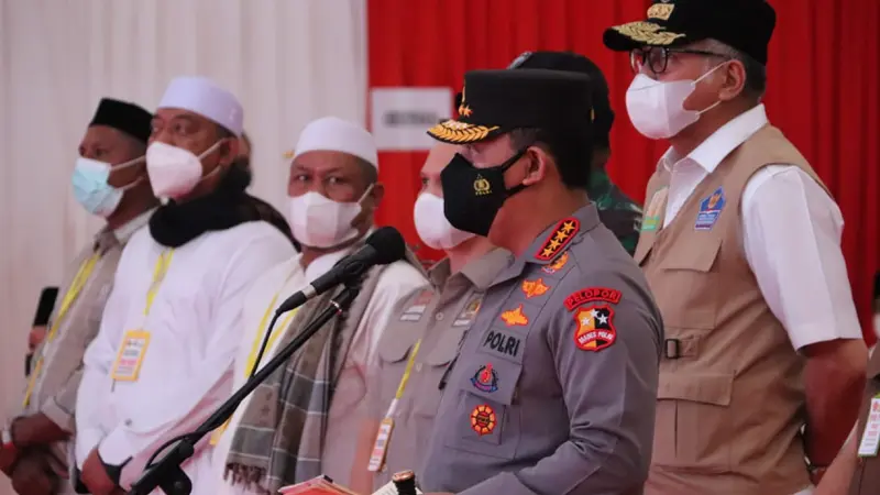 Kapolri Jenderal Listyo Sigit Prabowo dalam kunjungannya ke Aceh pada Februari 2022 (Liputan6.com/Ist)