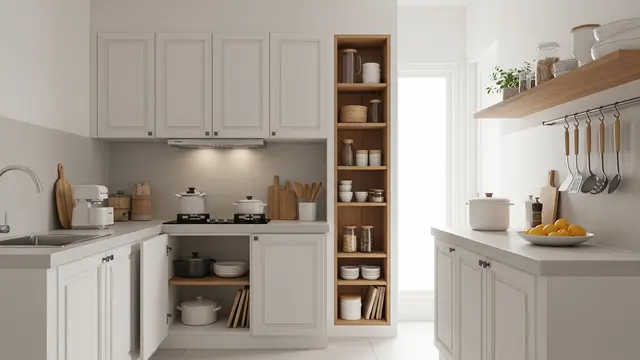 Desain Dapur Kampung Kecil tapi Terlihat Bersih dan Adem (AI Generated)