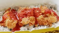 Dampak Corona Covid-19, Restoran Sajikan Menu Nasi Ayam Saos Tolak Angin. (dok.Instagram @nayam.id/https://www.instagram.com/p/B_eGUTVh-N-/Henry)