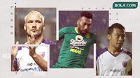 Raphael Maitimo, Patrich Wanggai dan Hamka Hamzah. (Bola.com/Dody Iryawan)