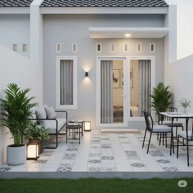 Teras yang Cocok untuk Rumah Kecil (Image by GeminiAI)